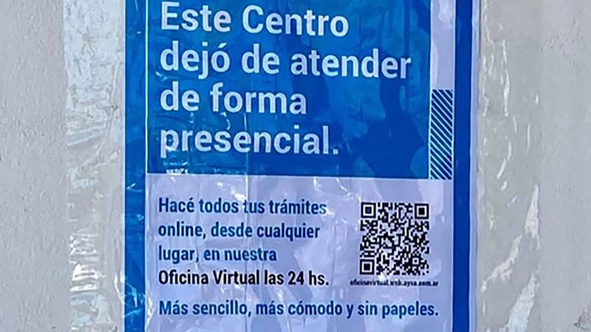 Cierre oficina AYSA