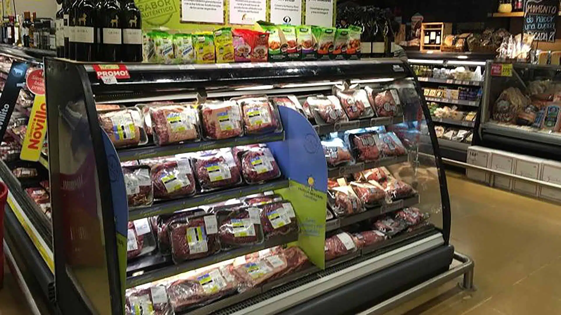 Robo carne supermercado