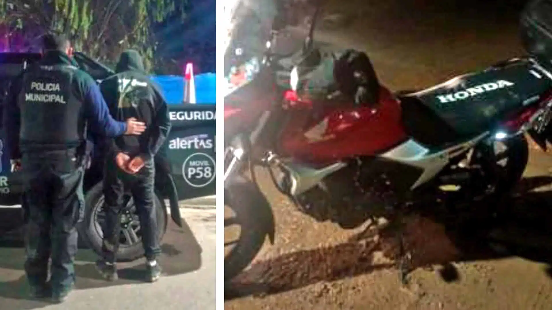 Menores robaron moto