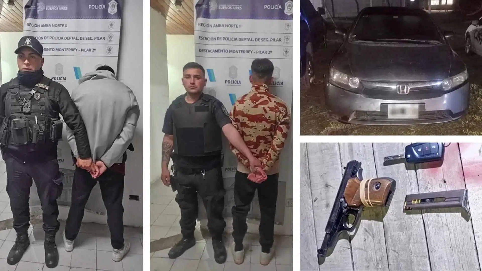 Detenidos persecución Derqui