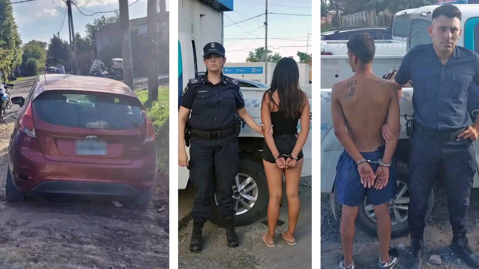 Detenidos robo auto Alberti