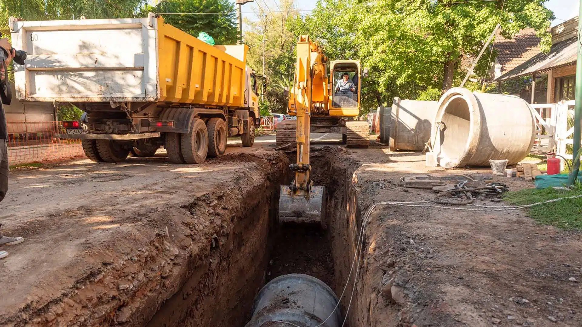 Obras hídricas Pilar centro